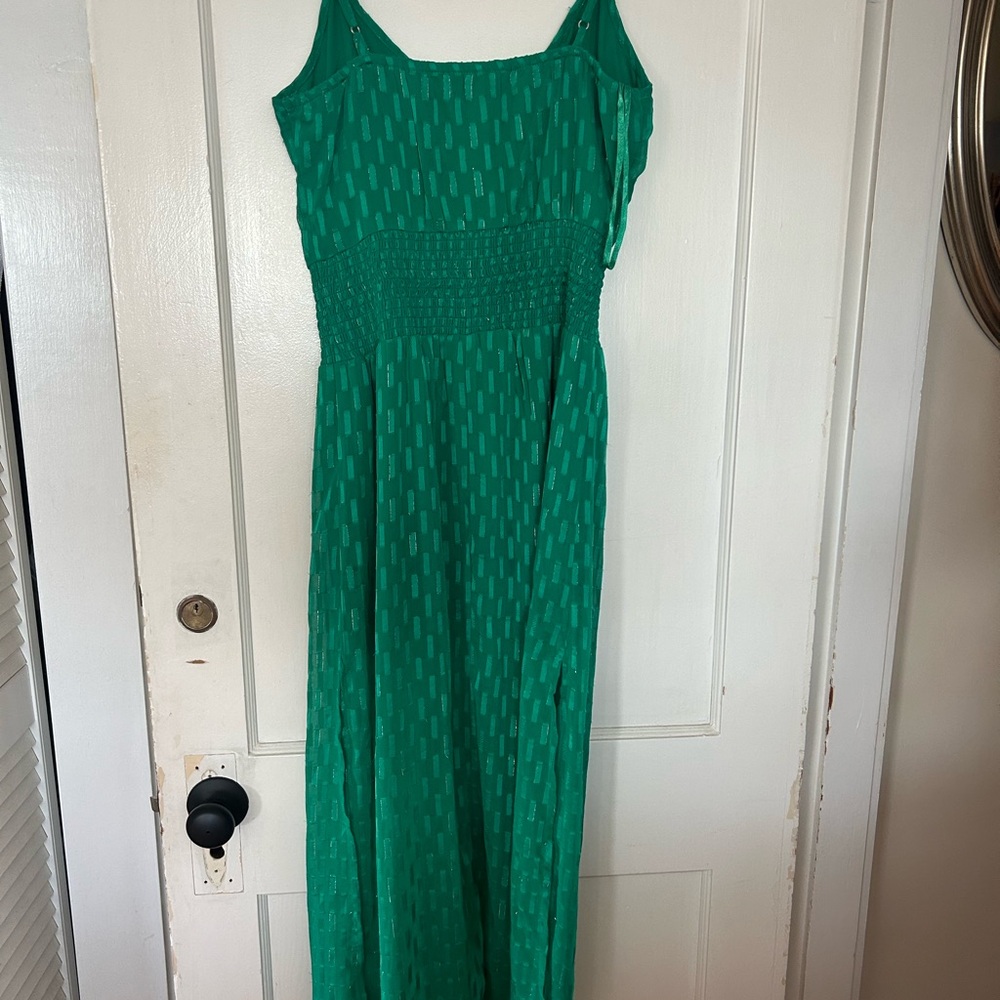 NSR Vibrant Green Maxi Dress